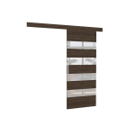 Uks ni&scaron;ile ADRK Furniture Milou 86, valge/pruun