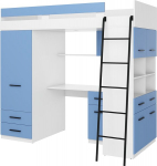 Narivoodi Meblocross Level P, 90x200 cm, sinine/valge