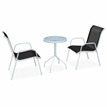 vidaXL 3-osaline bistrookomplekt teras, must
