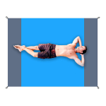 Tekid, liivavaba rannatekk &ndash; eriti suur veekindel piknikumatt gruppidele, sinine+hall &ndash; 200*140 cm