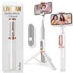 Selfie pulk (Selfie stick) LIVMAN Oth-AB202 - multifunktsionaalne selfide pulk ja statiiv kaugjuhtimispuldiga, 0,8m
