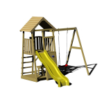 Puidust m&auml;nguv&auml;ljak lastele kiigega, Wendi Toys J7, 300 x 270 x 270 cm