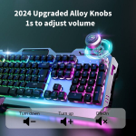 GX810 Juhtmega M&auml;nguklaviatuur, Membraanklahvid, LED-taustvalgus.