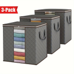 3-osaline Tepitud Kangast Ladustamiskotid Tugevdatud K&auml;epidemetega