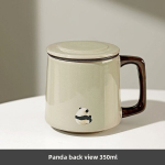 Bincoo Keraamiline Tee Infusiooni Tassi Filtriga - T&auml;iuslik Kodus ja Kontoris, Ideaalne Kingitus Meestele., Panda Rear - 350ml
