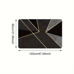 1tk Loov Geomeetriline Vaip, Kuldsed Jooned, Kerge ja Pestav Mat., 31,5x47 colio / 80x120 cm