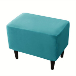 H&otilde;bedane Tehisrebane Samet Ottomani Kate, Libisemiskindel Tabureti Kate., 11 #turquoise Blue