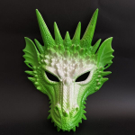 1tk Draakoni Mask Kolmem&otilde;&otilde;tmeline Looma Mask Halloween &Otilde;uduse Mask., Žalias