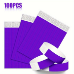 100tk Tyvek K&auml;epaelad &Uuml;ritustele Mugavad Paberilised Wristbandid., Violetinė 100vnt