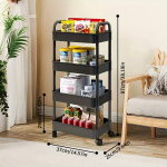 1tk 4-kihiline Ratastega Pr&uuml;gik&auml;ru, Plastist. , Juoda