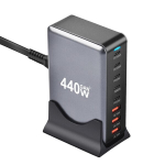 440W GaN 3.0 USB Type C 8-portine kiirlaadija - Korea pistik