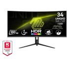 MSI MAG 342CQR E2 Curved 34" UWQHD VA 180Hz 300cd/m2 1ms AMD FreeSync Premium