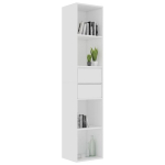 vidaXL raamaturiiul, valge 36 x 30 x 171 cm puitlaastplaat