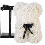 Happy People Rose Teddy Bear, 25 cm koos kinkekarbiga