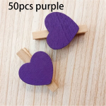 puidust pesul&otilde;ksud, 50 tk, Violetinė