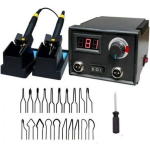 Aiat&ouml;&ouml;riistad, professionaalne puidup&otilde;leti komplekt &ndash; 60 W kahe pliiatsiga p&uuml;rograafiline k&auml;sit&ouml;&ouml;komplekt 23 juhtmeotsaga