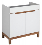 Vannitoakapp ustega Spek 80 cm, valge/pruun