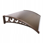 Varikatus ukse kohal Metal-gum, 150x80 cm, pruun