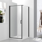 Du&scaron;inurk Vento Parma 90x90x195, klaas 6mm, must profiil, ilma aluseta