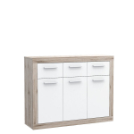 Kummut Baccio 3, liivatamm/valge