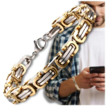 Meeste kirurgilisest terasest k&auml;ev&otilde;ru, kullast h&otilde;bedast soomuskett