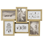 Looduse seinaraam 6 fotole Valmistatud MDF puiduimitatsioonist, kaunistatud dekoratiivsete lisadega, fotodele formaadis 10x15 cm, Gamtos sieninis rėmelis 6 nuotraukoms Pagamintas i&scaron; medžio imitacijos MDF, dekoruotas dekoratyviniais intarpais, skirtas ...