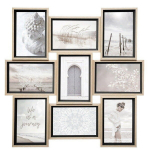 Fotoraam 9 fotole Moly valge/loomulik