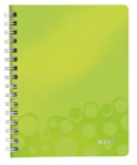 Spiraalkaustik WOW A5/80l ruut,plastik kaanega, roheline, Leitz/5