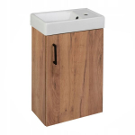 V&auml;ike vannitoakapp koos valamuga, kuldne tamm, 40cm