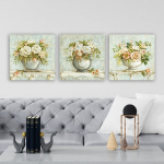 Kolmeosaline reproduktsioon Lillekimp vaasis