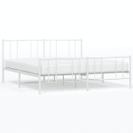 kaheinimese voodi，t&auml;iskasvanu voodi，metallist voodiraam peatsi ja jalutsiga, valge, 183x213 cm CFE1733986