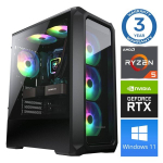 Arvuti INTOP Ryzen 5 5600X 32GB 500SSD M.2 NVME+2TB RTX3050 6GB WIN11