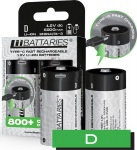 Liibattaries v&otilde;imas laetav liitium-ioon aku d usb-c 2tk. 6500mah.