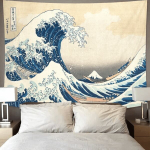 Fuji m&auml;gi ja suurep&auml;rane Kanagawa Banga seinavaip - Jaapani seinakujundus - 4, 180x300cm