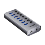 USB hub - UNITEK 7-in-1 l&uuml;lititega 4K@60Hz, 7 USB 3.0 Type-A, 100W PD, SD kaardilugeja