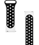 Kellarihm silikoonist Tactical 703 Double 20 mm, valge / must