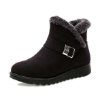 Soe lumesaapad l&uuml;hike karusnahk plush talvine pahkluu xl platvorm naiste suede puuvilla kingadele_metal must_4