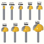&Uuml;marp&otilde;hjaga Nuga 6 K&auml;epidet 1tk/4tk/5tk/9tk, 6mm Vars, 6-30mm, CNC T&ouml;&ouml;riistad Tahke KarbiidUmmarguse Ninaga Otsikud, Freesitera, Puidut&ouml;&ouml;tluse T&ouml;&ouml;riistad., 9 vnt 6 mm kotas