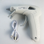 1tk Laetav USB Liitiumaku Manuaalne Mitte-tilgav Liimip&uuml;stol 30tk Liimipulgad.,  Baltas