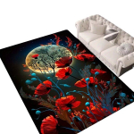 Kristallsametist Kuuvaip Muster Vaip,  150 cm x 200 cm / 59 x 78,74 colio