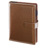 Raamatu kalender & p&auml;evik 2025, Cambridge, 15 cm x 22 cm, p&auml;evakalender pruun