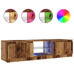 telerikapp，TV Kapp，telerialus LED-valgustitega Vana puit 140x40x35,5 cm CFE472409