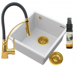 Valamu graniit Granitan Mini45 valge komplekt