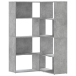 4-korruseline raamaturiiul，raamatukapp，raamatualus betoonhall 85x85x140 cm tehispuit CFE26981