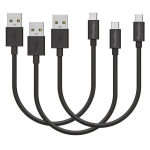 Partii 3 kaableid 20cm USB-C Must Sony Xperia L1-L2-L3-L4 Phonillico&reg;
