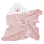 BOCIOLAND Kapuutsiga laste froteest r&auml;tik vannitoa kate 100x100cm retro roosa