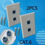 RJ45 Emane-Emane CAT.6 Seinapaneeli Adapter Pistikut 2/5tk, 2vnt