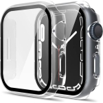 Apple Watch 41mm Serie 9 jaoks &uuml;hilduv kaitsekaas - k&otilde;va kaitse, l&auml;bipaistev kest, karastatud klaas Phonillico&reg;