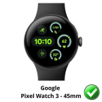 Google Pixel Watch 3 - 45mm kaitsekatte [Pakend 6] Vastupidav &uuml;li&otilde;huke plastikust kaitsefilm Phonillico