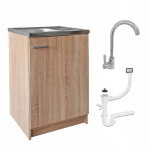 K&ouml;&ouml;gikapp sonoma valamu k&otilde;rge p&ouml;&ouml;rlev kroomitud segistuskraan sifoon 60x60cm